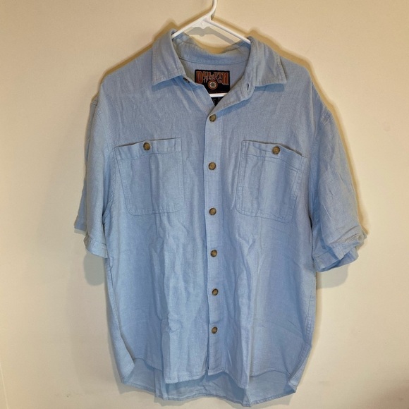Duluth Trading Gauzy Cotton Blend Shirt Size Large - Picture 7 of 7